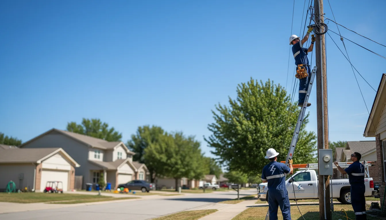 Residential electrician providing installation services in Orchard, TX